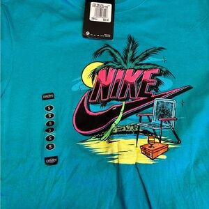 Nike Blue Tee with Palm Design